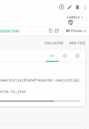 Assign via labels dropdown